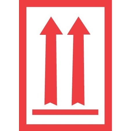 Decker Tape Products Label, DL1930, ARROWS UP FLAGGED, 3" X 5" DL1930